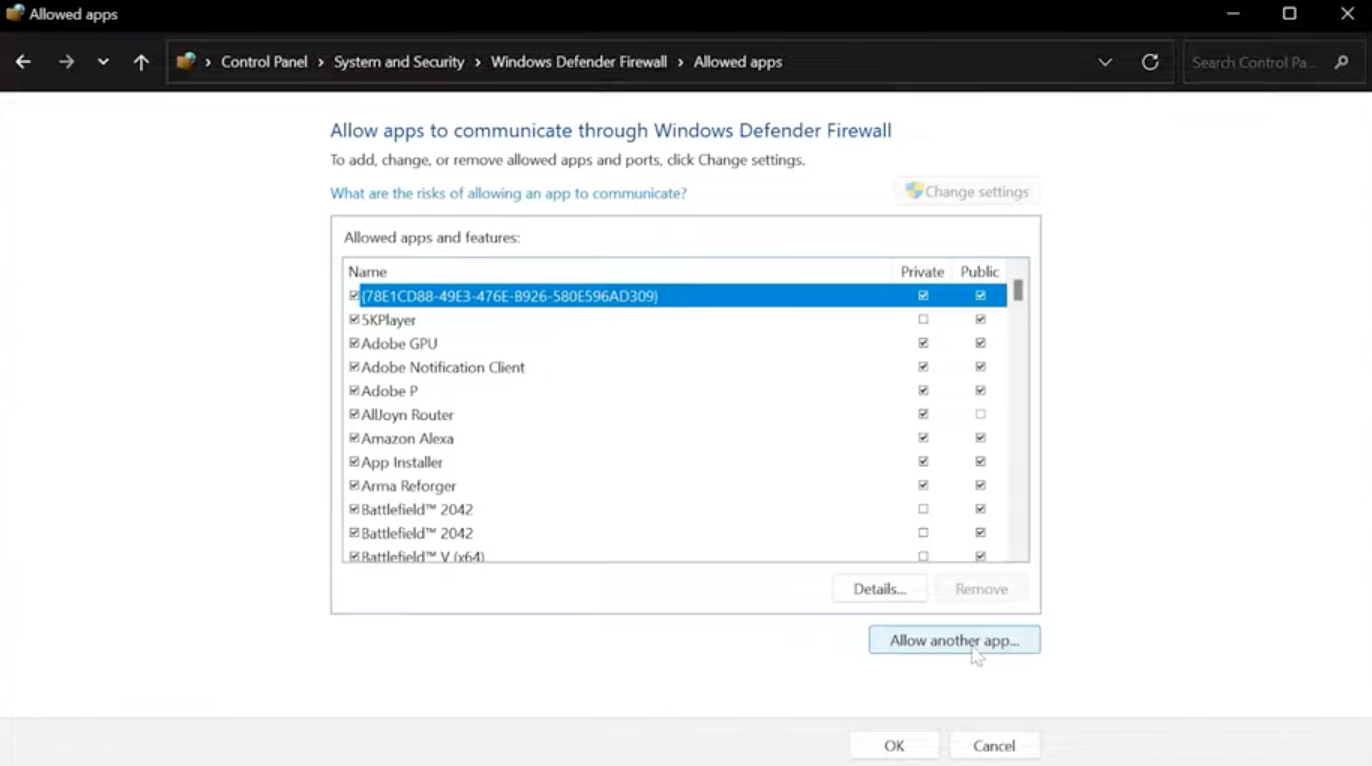 Configure Firewall Settings