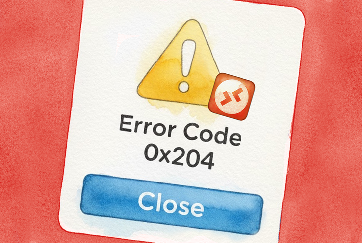 Fix Error 0x204 Remote Desktop