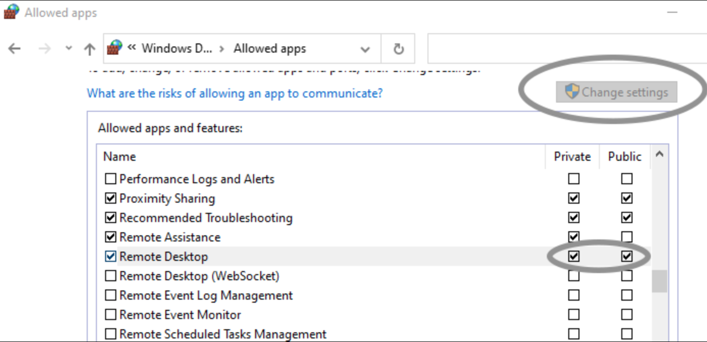 Remote Desktop and WebSocket