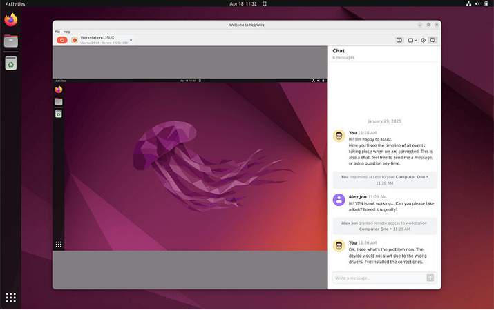 HelpWire Linux-Remote-Desktop-Software