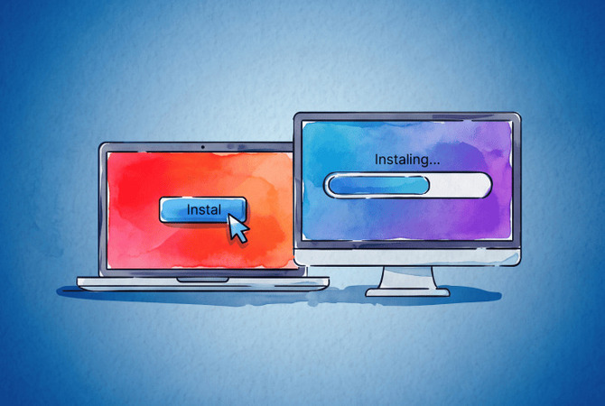 Remotely installing software on another computer
